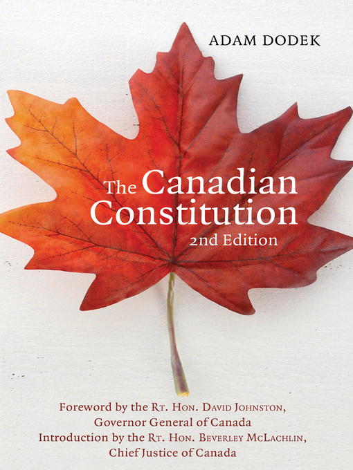 Title details for The Canadian Constitution by Adam Dodek - Wait list